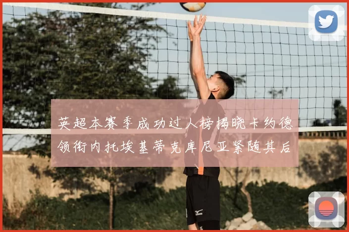英超本赛季成功过人榜揭晓卡约德领衔内托埃基蒂克库尼亚紧随其后